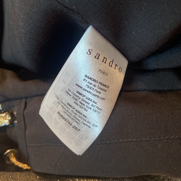 Sandro Goldie Gold V Neck Corset Dress - Picture 6 of 6